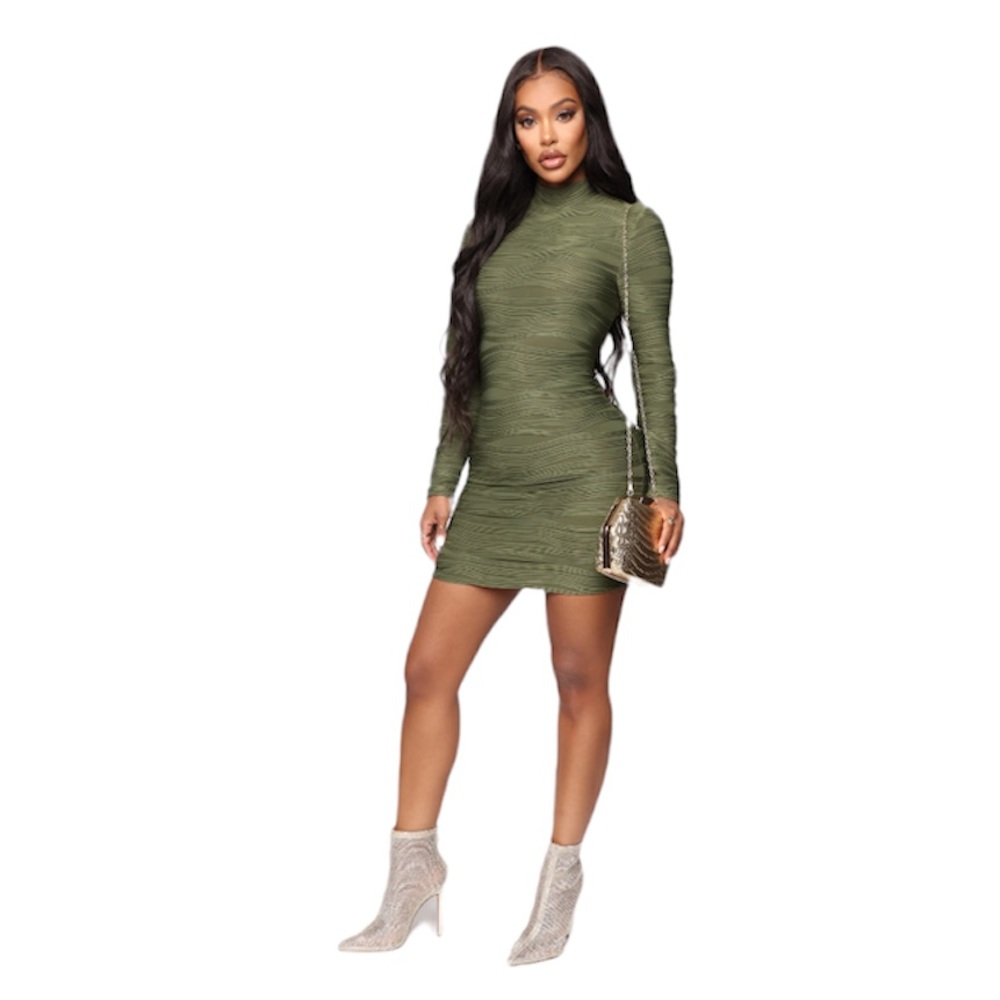 Fashion nova  green mini dress